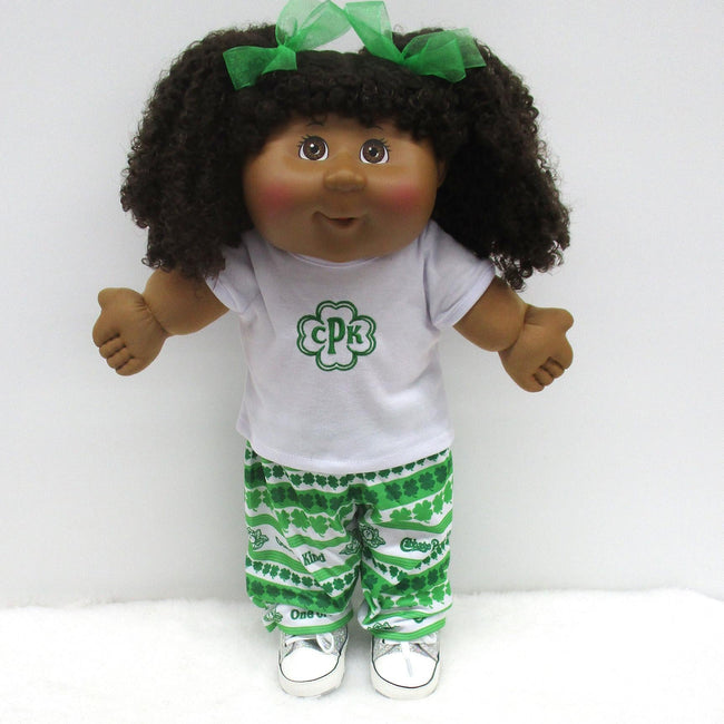 CPW0977-Green & White Clover Outfit