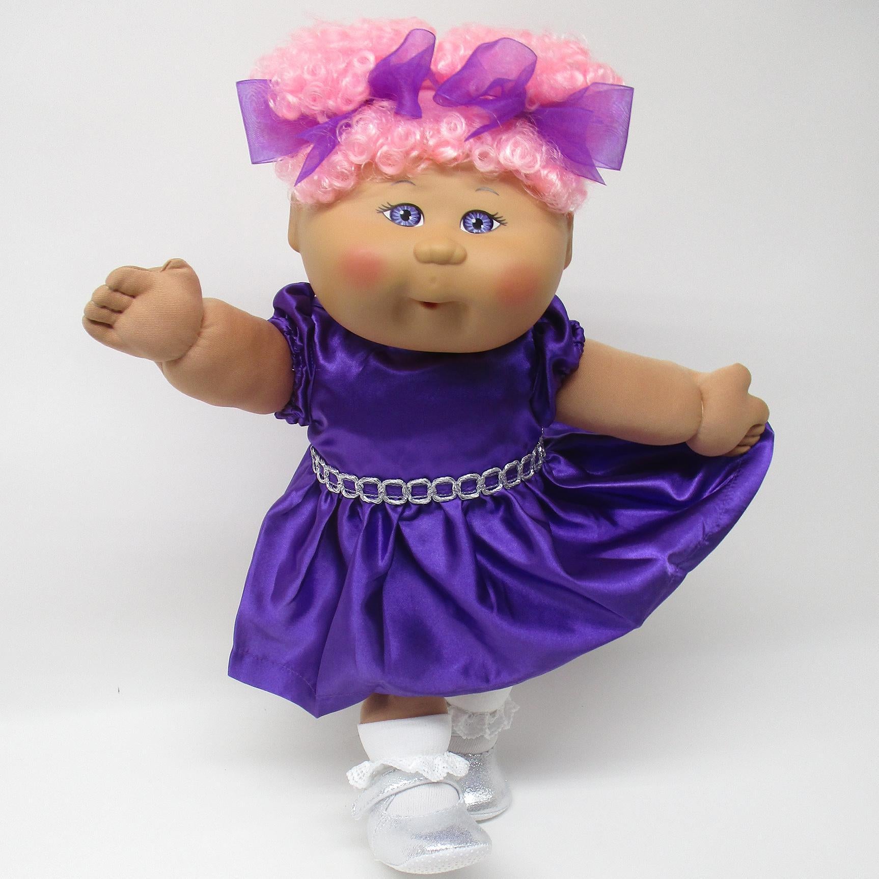 CPW0969-Purple Satin Dress